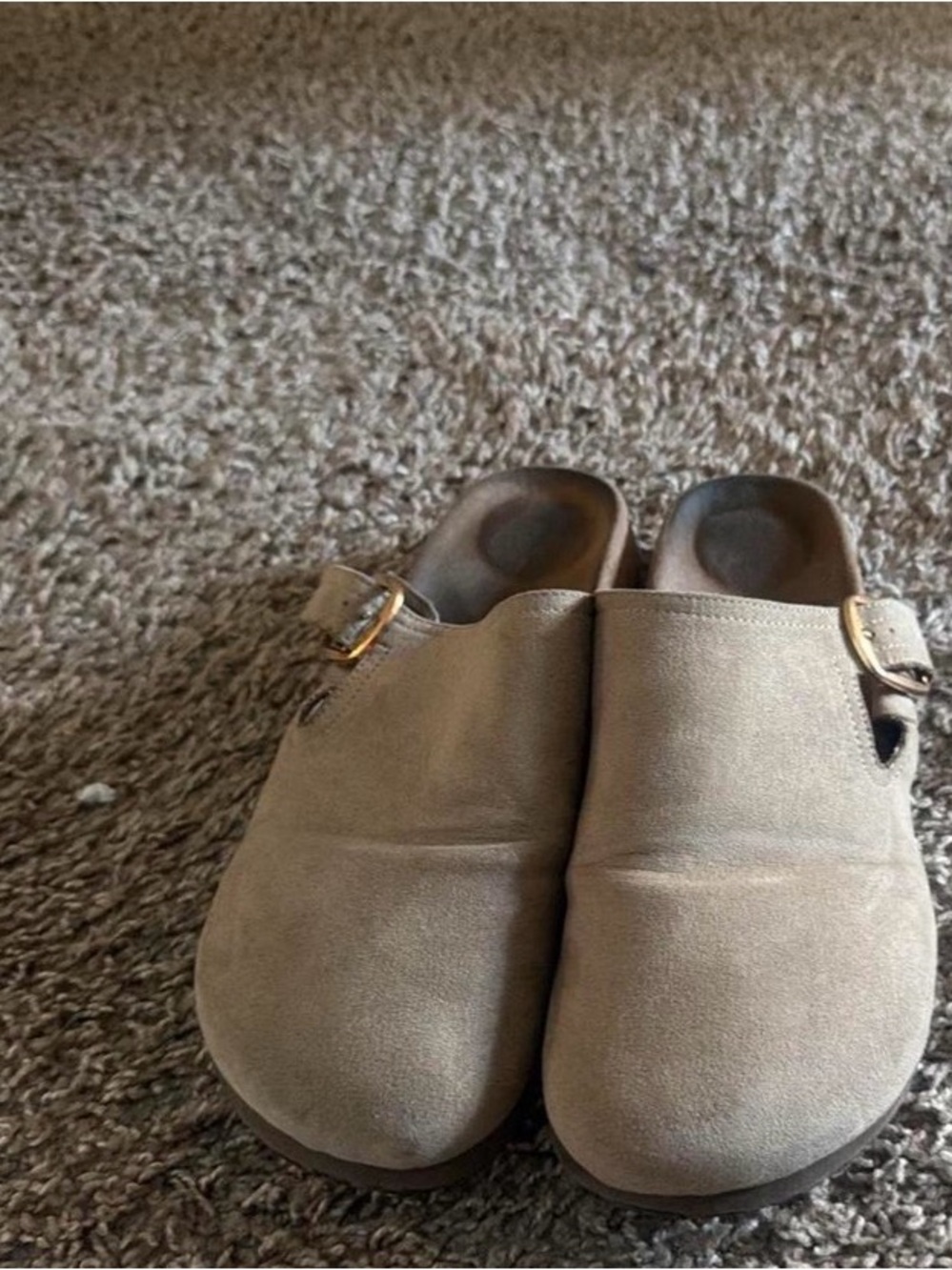 Kids Neutral Tan Slip-On Clog with Buckle